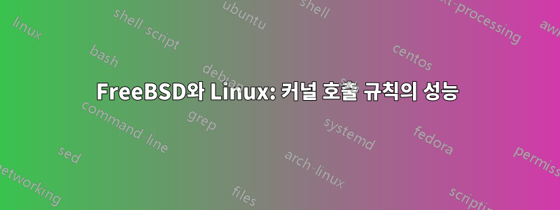 FreeBSD와 Linux: 커널 호출 규칙의 성능