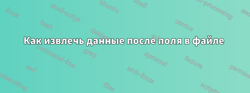 Как извлечь данные после поля в файле
