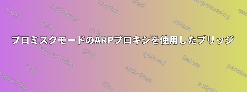 プロミスクモードのARPプロキシを使用したブリッジ