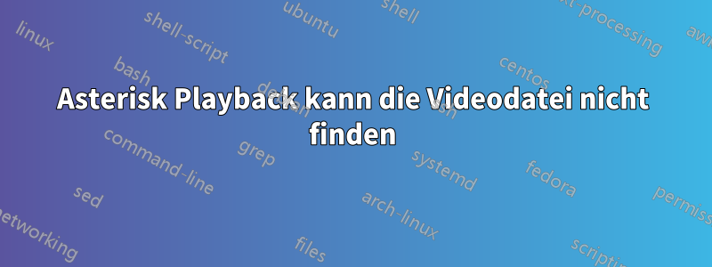 Asterisk Playback kann die Videodatei nicht finden