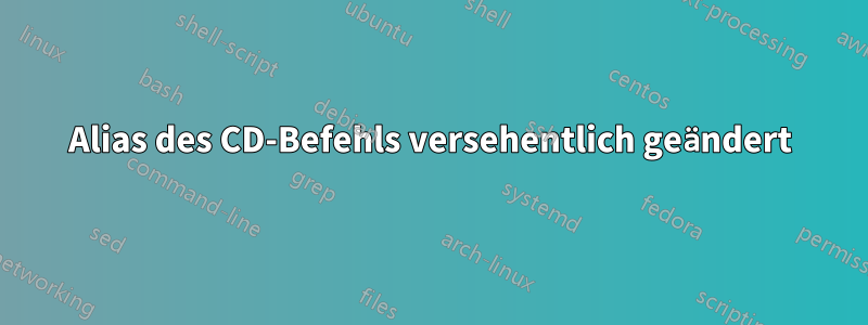 Alias ​​des CD-Befehls versehentlich geändert