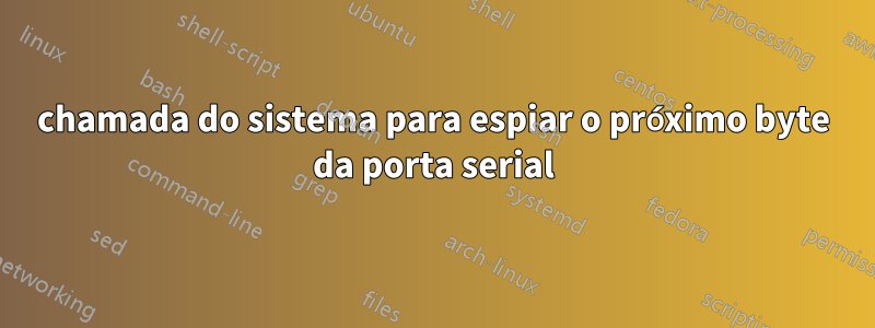 chamada do sistema para espiar o próximo byte da porta serial