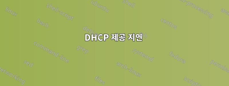 DHCP 제공 지연