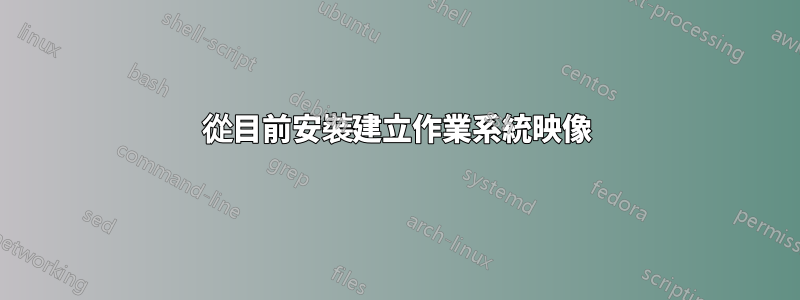從目前安裝建立作業系統映像