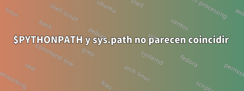 $PYTHONPATH y sys.path no parecen coincidir