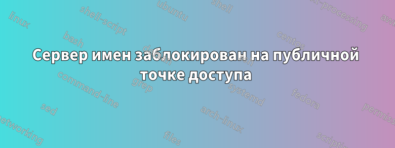 Сервер имен заблокирован на публичной точке доступа