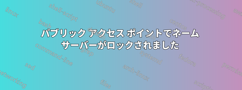 パブリック アクセス ポイントでネーム サーバーがロックされました