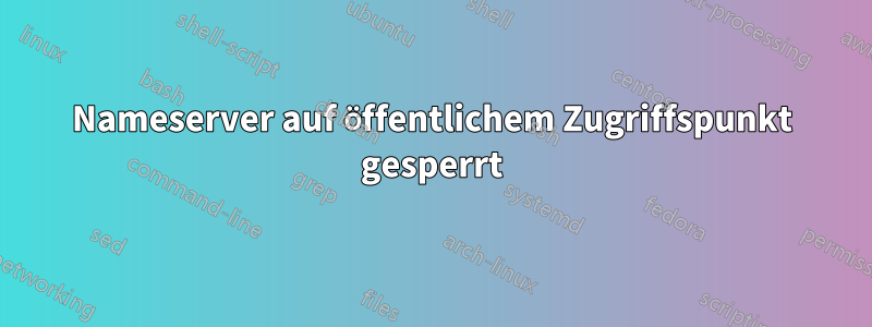 Nameserver auf öffentlichem Zugriffspunkt gesperrt
