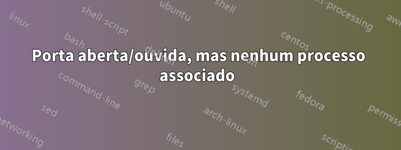 Porta aberta/ouvida, mas nenhum processo associado 