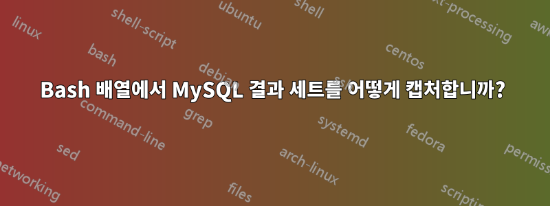 Bash 배열에서 MySQL 결과 세트를 어떻게 캡처합니까?