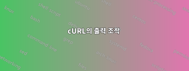 cURL의 출력 조작