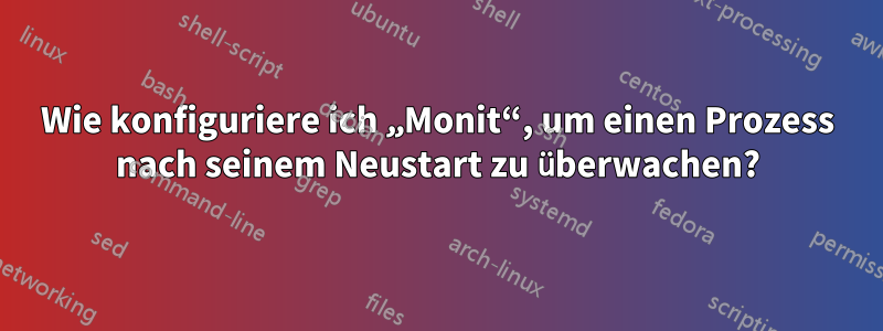 Wie konfiguriere ich „Monit“, um einen Prozess nach seinem Neustart zu überwachen?