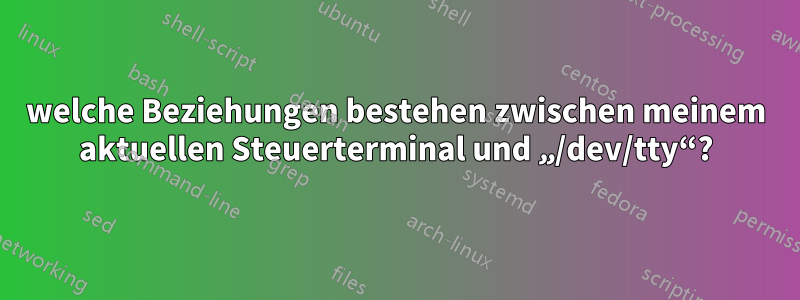 welche Beziehungen bestehen zwischen meinem aktuellen Steuerterminal und „/dev/tty“?