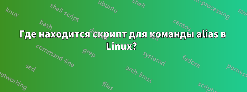 Где находится скрипт для команды alias в Linux? 