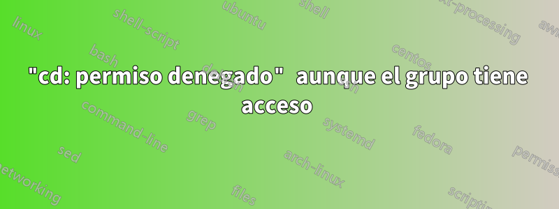 "cd: permiso denegado" aunque el grupo tiene acceso