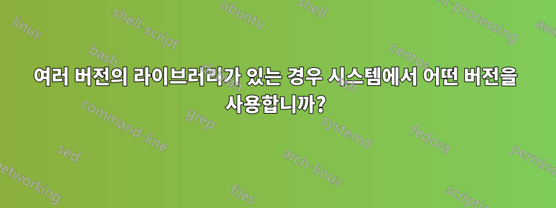 여러 버전의 라이브러리가 있는 경우 시스템에서 어떤 버전을 사용합니까?