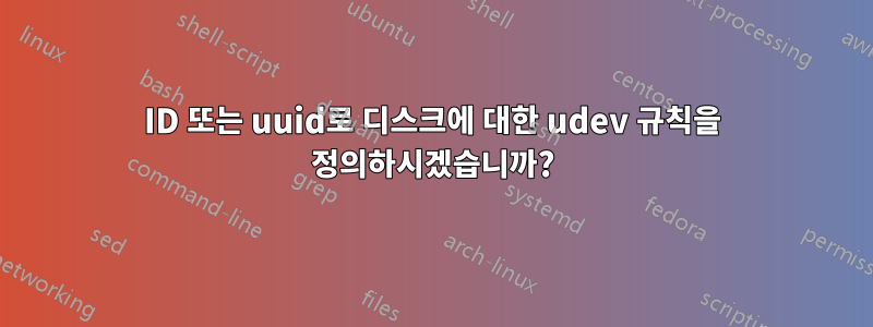 ID 또는 uuid로 디스크에 대한 udev 규칙을 정의하시겠습니까?