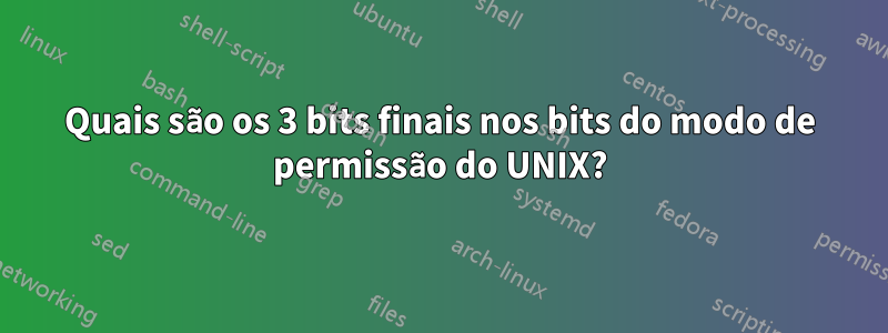 Quais são os 3 bits finais nos bits do modo de permissão do UNIX?