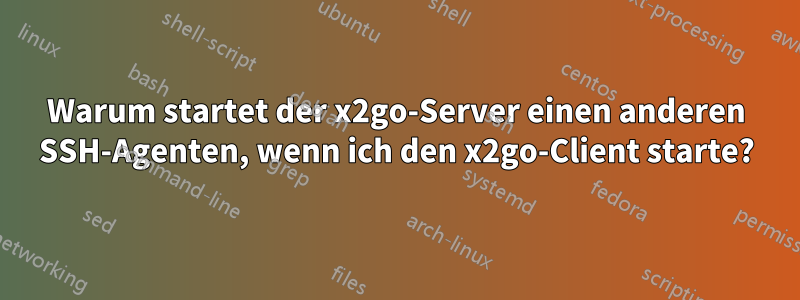 Warum startet der x2go-Server einen anderen SSH-Agenten, wenn ich den x2go-Client starte?