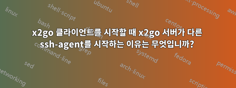 x2go 클라이언트를 시작할 때 x2go 서버가 다른 ssh-agent를 시작하는 이유는 무엇입니까?