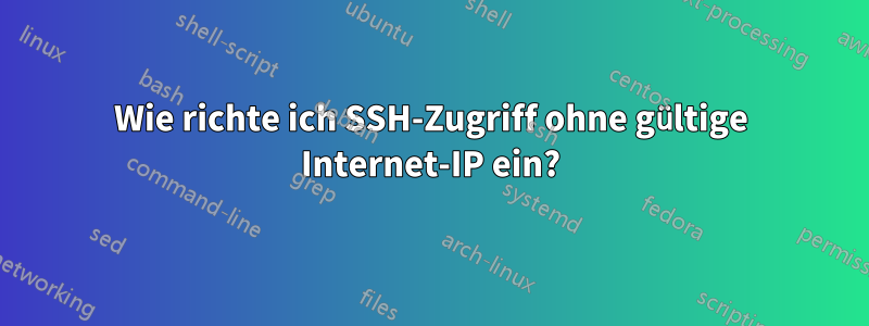 Wie richte ich SSH-Zugriff ohne gültige Internet-IP ein?