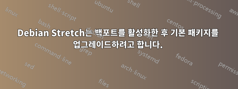 Debian Stretch는 백포트를 활성화한 후 기본 패키지를 업그레이드하려고 합니다.