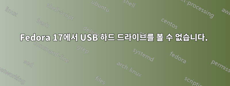 Fedora 17에서 USB 하드 드라이브를 볼 수 없습니다.