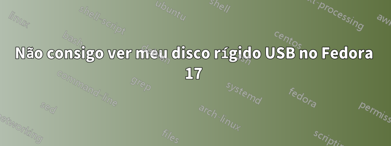 Não consigo ver meu disco rígido USB no Fedora 17