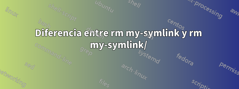 Diferencia entre rm my-symlink y rm my-symlink/