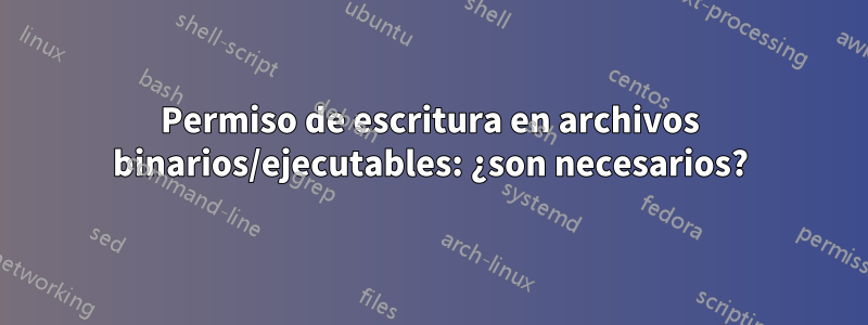 Permiso de escritura en archivos binarios/ejecutables: ¿son necesarios?