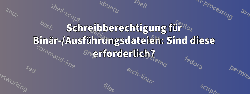 Schreibberechtigung für Binär-/Ausführungsdateien: Sind diese erforderlich?