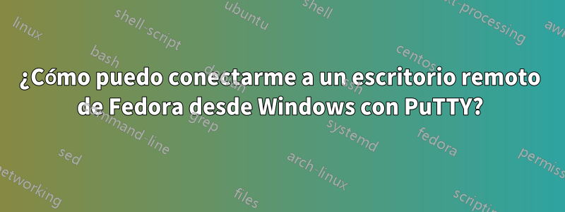 ¿Cómo puedo conectarme a un escritorio remoto de Fedora desde Windows con PuTTY?