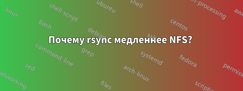 Почему rsync медленнее NFS?