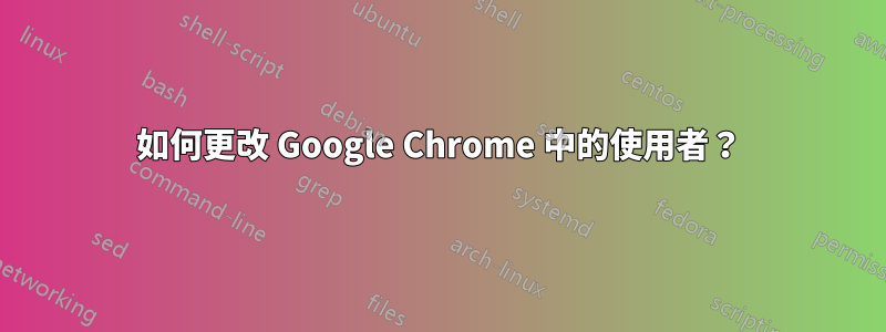 如何更改 Google Chrome 中的使用者？