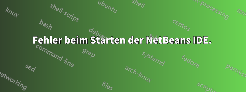 Fehler beim Starten der NetBeans IDE.