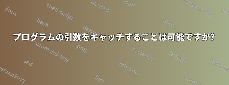 プログラムの引数をキャッチすることは可能ですか?