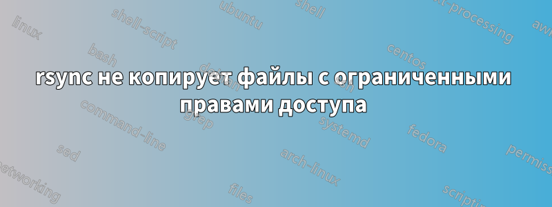 rsync не копирует файлы с ограниченными правами доступа