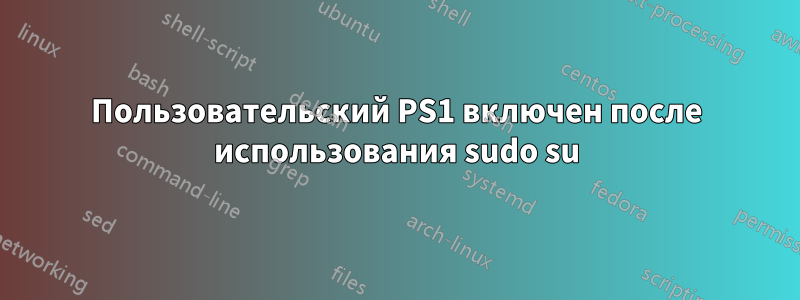 Пользовательский PS1 включен после использования sudo su