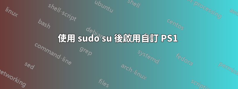 使用 sudo su 後啟用自訂 PS1