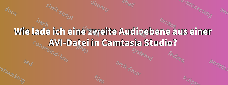 Wie lade ich eine zweite Audioebene aus einer AVI-Datei in Camtasia Studio?