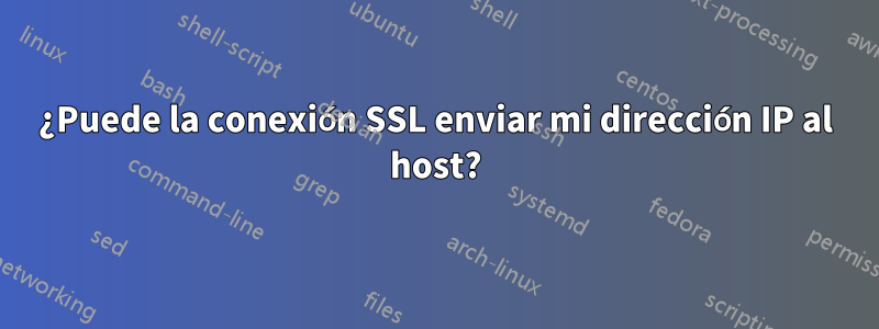 ¿Puede la conexión SSL enviar mi dirección IP al host?