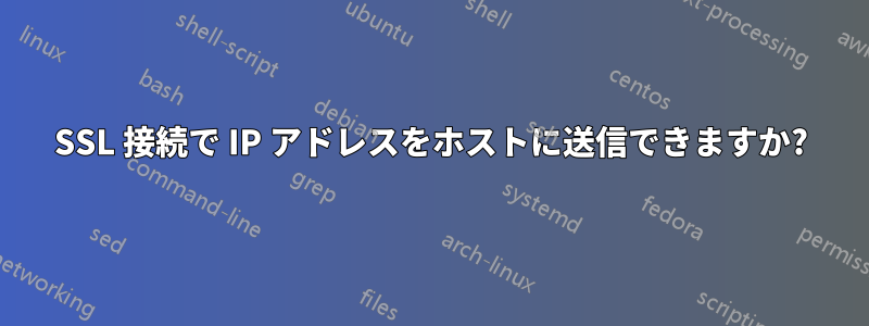 SSL 接続で IP アドレスをホストに送信できますか?