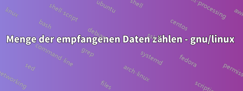 Menge der empfangenen Daten zählen - gnu/linux