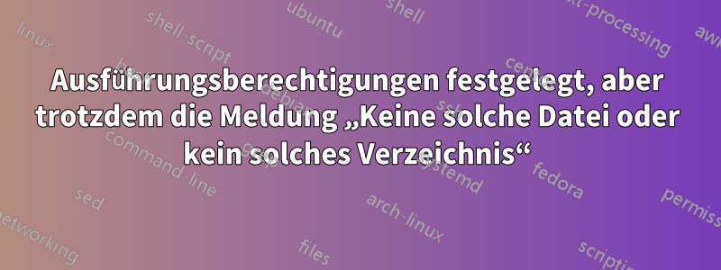 Ausführungsberechtigungen festgelegt, aber trotzdem die Meldung „Keine solche Datei oder kein solches Verzeichnis“