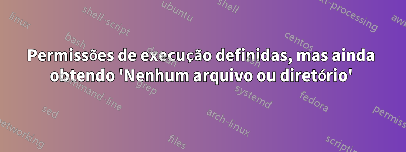 Permissões de execução definidas, mas ainda obtendo 'Nenhum arquivo ou diretório'