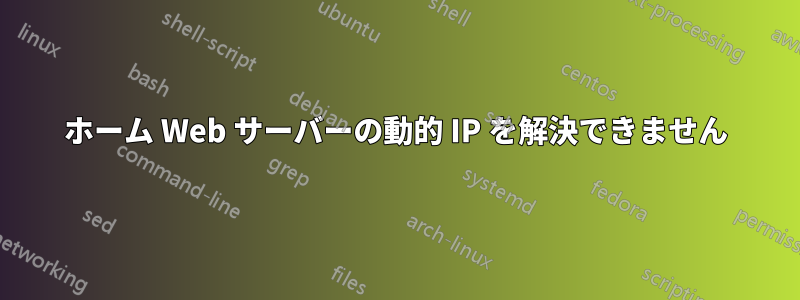 ホーム Web サーバーの動的 IP を解決できません