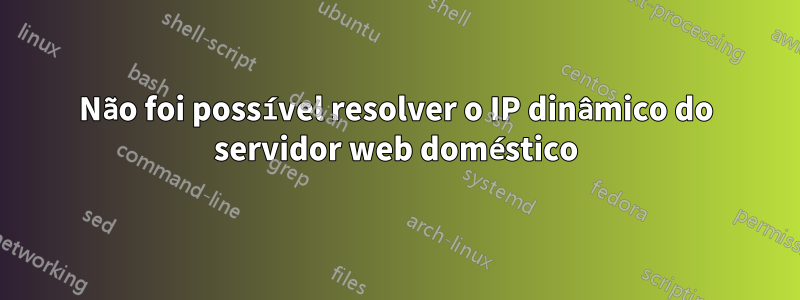 Não foi possível resolver o IP dinâmico do servidor web doméstico