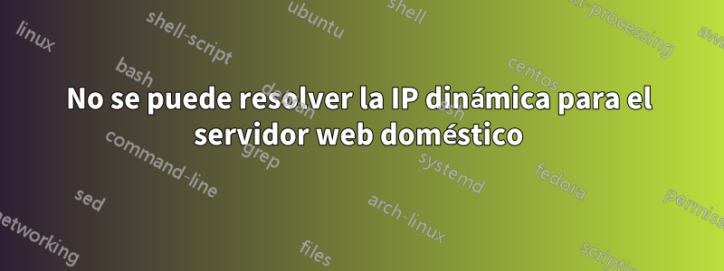 No se puede resolver la IP dinámica para el servidor web doméstico