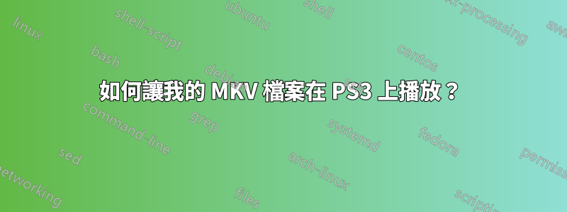 如何讓我的 MKV 檔案在 PS3 上播放？