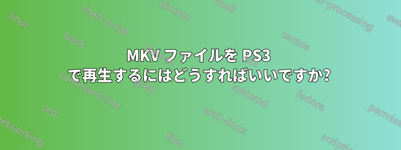 MKV ファイルを PS3 で再生するにはどうすればいいですか?